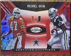 Michael Irvin [Red] #10 Football Cards 2018 Panini Certified Champions Prices