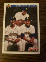 Bloodlines Griffeys [Ken Sr. , Craig, Ken Jr.] #85 Baseball Cards 1992 Upper Deck Prices