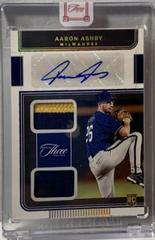 Aaron Ashby [Holo Gold] #RDJA-AA Baseball Cards 2022 Panini Three and Two Rookie Dual Jersey Autographs Prices