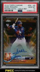 Amed Rosario [Gold Refractor] #RA-AR Baseball Cards 2018 Topps Chrome Rookie Autograph Prices