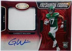 Garrett Wilson [Freshman Fabric Signature Red Etch] #211 Football Cards 2022 Panini Certified Prices