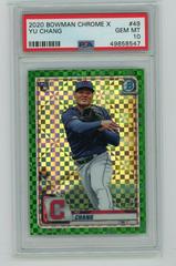 Yu Chang [X Green Xfractor] #49 Baseball Cards 2020 Bowman Chrome Prices