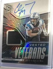 Christian McCaffrey [Blue] Football Cards 2022 Panini Spectra Vested Veterans Patch Autographs Prices