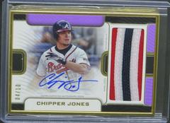 Chipper Jones [Purple] #FAC-RH Baseball Cards 2023 Topps Definitive Framed Autograph Patch Collection Prices