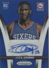 Joel Embiid Basketball Cards 2014 Panini Prizm Rookie Autographs Blue Prices