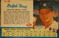Ralph Terry [Hand Cut] Baseball Cards 1962 Post Cereal Prices