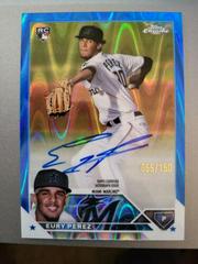 Eury Perez [Blue RayWave] #RA-EP Baseball Cards 2023 Topps Chrome Update Rookie Autographs Prices