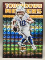 Justin Herbert [Orange Fluorescent] #TD-5 Football Cards 2022 Panini Mosaic Touchdown Masters Prices
