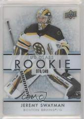 Jeremy Swayman #GR-9 Hockey Cards 2021 Upper Deck Ovation UD Glass Rookies Prices