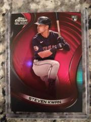 Steven Kwan [Red] #24 Baseball Cards 2022 Topps Chrome Black Prices
