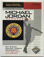 Michael Jordan [Memorabilia Sweepstakes] Basketball Cards 1998 UD Choice Prices