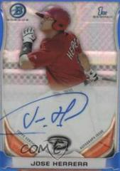 Rosell Herrera [Chrome Blue Refractor] #RH Baseball Cards 2014 Bowman Prospect Autograph Prices