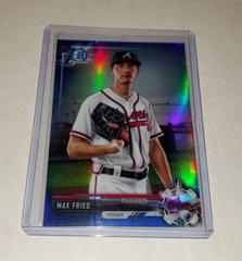 Max Fried [Blue Shimmer] Baseball Cards 2017 Bowman Chrome Prospects Prices