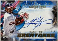 Sammy Sosa [Blue] #IDG-SS Baseball Cards 2023 Topps Inception Dawn of Greatness Autographs Prices