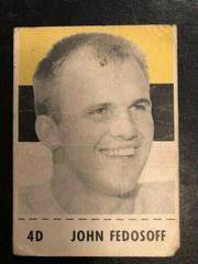 John Fedosoff Football Cards 1956 Shredded Wheat Prices