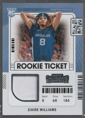 Ziaire Williams Basketball Cards 2021 Panini Contenders Rookie Ticket Swatches Prices