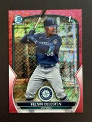 Felnin Celesten [Red Shimmer] #BCP-156 Baseball Cards 2023 Bowman Chrome Prospects Prices
