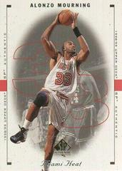 Alonzo Mourning #47 Basketball Cards 1998 SP Authentic Prices