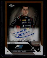 Enzo Fittipaldi [Gold Refractor] #CAC-EF Racing Cards 2023 Topps Chrome Formula 1 Autograph Prices
