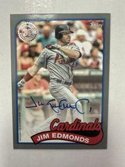 Jim Edmonds [Platinum] #89BA-JE Baseball Cards 2024 Topps 1989 Autograph Prices