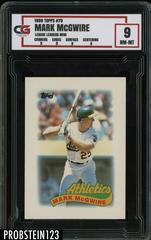 Mark McGwire Baseball Cards 1989 Topps Mini League Leaders Prices