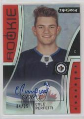 Cole Perfetti [Red Autograph] #RP-CP Hockey Cards 2021 Upper Deck Synergy Rookie Portraits Prices