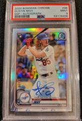Dustin May [Autograph] #96 Baseball Cards 2020 Bowman Chrome Prices