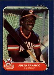 Julio Franco #115 Baseball Cards 1986 Fleer Mini Prices