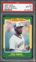Cecil Cooper Baseball Cards 1986 Fleer Limited Edition Prices