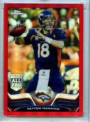 Peyton Manning [Blue Jersey Red Refractor] #1 Football Cards 2013 Topps Chrome Prices