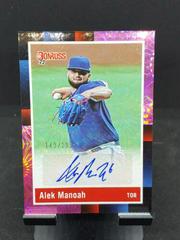 Alek Manoah [Pink Fireworks] Baseball Cards 2022 Panini Donruss Retro 1988 Signatures Prices