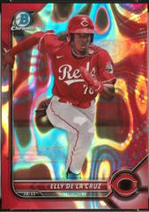 Elly De LA Cruz [Red Lava] #BDC-80 Baseball Cards 2022 Bowman Draft Chrome Prices