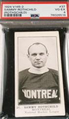 Sammy Rothchild [Rothschild] Hockey Cards 1924 V145-2 Prices