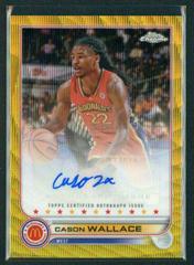 Cason Wallace [Gold RayWave] #CA-CWA Basketball Cards 2022 Topps Chrome McDonald's All-American Autographs Prices