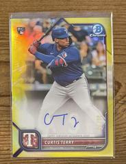Curtis Terry [Yellow Refractor] Baseball Cards 2022 Bowman Chrome Rookie Autographs Prices
