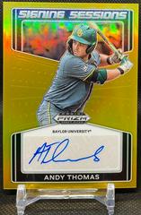 Andy Thomas [Gold] #SS-AT Baseball Cards 2022 Panini Prizm Draft Picks Signing Sessions Prices