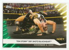 Toni Storm def. Shotzi Blackheart [Green] Wrestling Cards 2021 Topps WWE Women's Division Prices