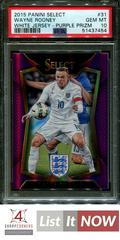 Wayne Rooney [White Jersey Purple Prizm] Soccer Cards 2015 Panini Select Prices