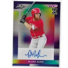 Blake Dunn [Navy Blue Prismatic] #BA-BD1 Baseball Cards 2023 Leaf Vivid Autograph Prices