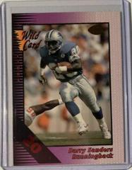 Barry Sanders [20 Stripe] Football Cards 1992 Wild Card Field Force Prices