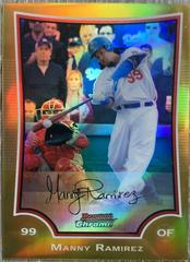 Manny Ramirez [Gold Refractor] #8 Baseball Cards 2009 Bowman Chrome Prices