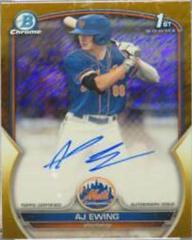 AJ Ewing [Gold] #CDA-AE Baseball Cards 2023 Bowman Draft Chrome Prospect Autographs Prices