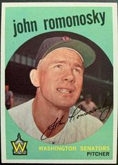 John Romonosky [Gray Back] Baseball Cards 1959 Topps Prices