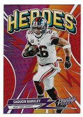 Saquon Barkley [Red] #H-12 Football Cards 2023 Panini Prestige Heroes Prices