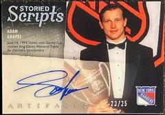 Adam Graves #SS-AG Hockey Cards 2023 Upper Deck Artifacts Storied Scripts Prices