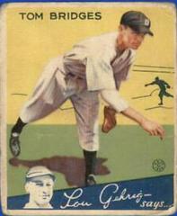 Tom Bridges Baseball Cards 1934 Goudey Prices