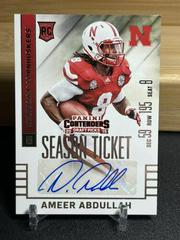 Ameer Abdullah [Seat Autograph Bowl Ticket] #102 Football Cards 2015 Panini Contenders Draft Picks Prices