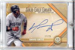 David Ortiz [Orange] #GGA-DO Baseball Cards 2022 Topps Tribute Solid Gold Greats Autographs Prices