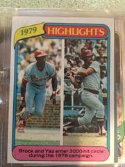 1979 Highlights [L. Brock, C. Yastrzemski] #1 Baseball Cards 1980 Topps Prices
