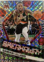 Damian Lillard [Mosaic] #18 Basketball Cards 2022 Panini Mosaic Breakaway Prices
